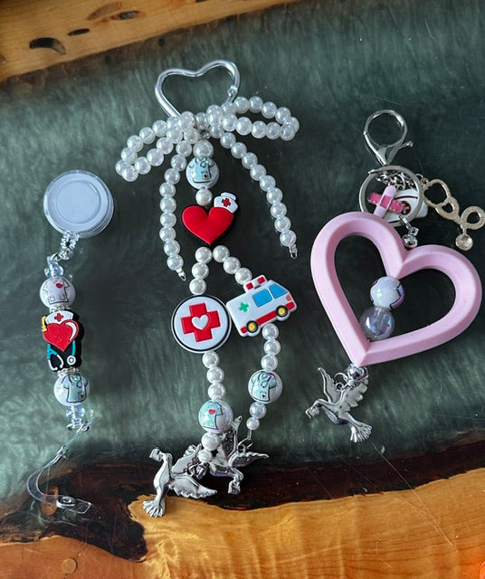 Nurse Life Beaded Charm