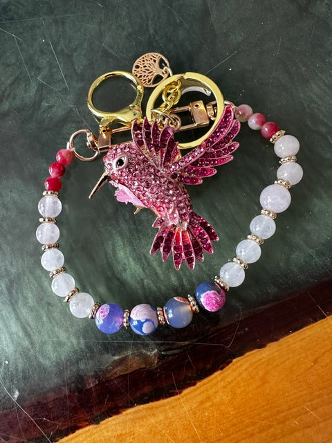 Hummingbird Messenger Crystal Keychain